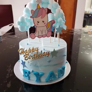 1x Customized Fresh Cream cake - Unicorn design @$69 (Size: 5