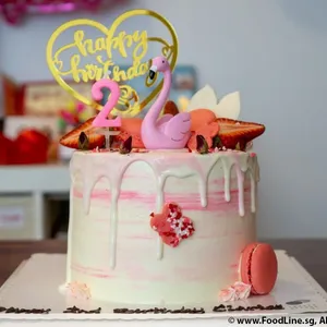 1x Baby Flamingo Cake @$85 (Size: 6