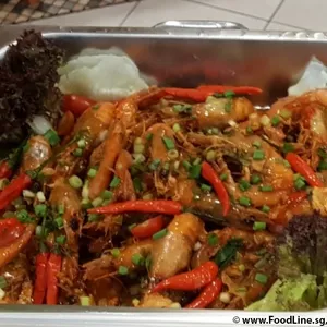 Stirfry Prawn with Chilli Crab Sauce