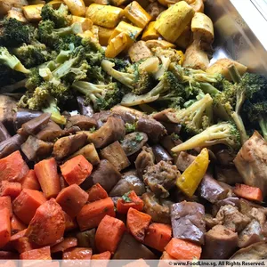 Roasted Cauliflower and Broccoli (V)<i> with rosemary, sautéed onion and