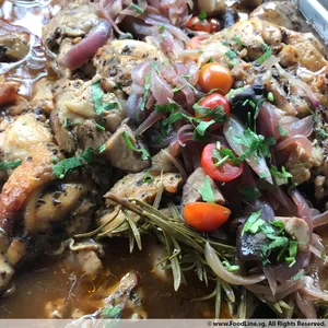 Rosemary Balsamic Roast Chicken <i>with sautéed red onion and mushroom</i>
