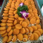 Breaded Scallop with Pesto Cream Dip