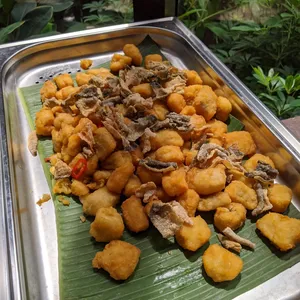 Golden Salted Egg Hoki Fish <i>topped with crispy fish skin</i>
