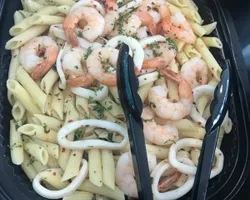 Seafood Penne Aglio Oilo | Customer Photo | The Orange Lantern Gourmet Kitchen