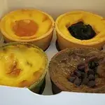 1x Egg Tarts (Box of 4) @$6.5 (Flavour 1: Blueberry) (Flavour 2 : Apple Cinammon) (Flavour 3 : Green Tea) (Flavour 4: Double Chocolate)