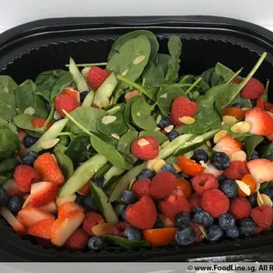 Mixed Berry Spinach Salad (V) <i>with roasted sesame yuzu dressing</i>