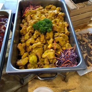 Fried Fish with Refreshing Golden Pumpkin and Herbs