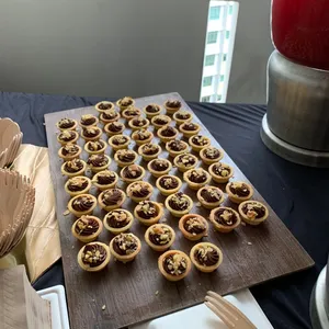 Mini Chocolate Caramel Tart (V)<i>with crushed almond</i>