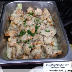 Oven Baked Chicken with Mushroom Sauce
