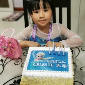 1x FROZEN PRINCESS @$58.9 (Big Candles : 1) (Eggless : No) (Flavours : Strawberry) (Size : 8 Inch (12-18 pax)) (Small Candles : 6)