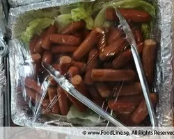 Chicken Chili Sausages Served w/ Pickled Jalapenos | Customer Photo | Katong Catering