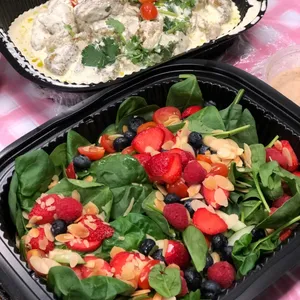 Mixed Berry Spinach Salad <i>with roasted sesame yuzu dressing </i>