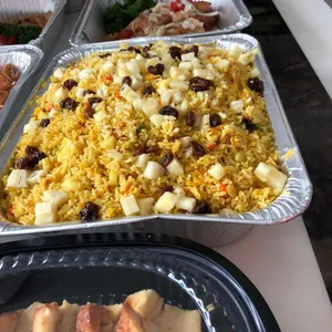Christmas Fried Rice with Diced Turkey & Pineapple
