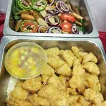 Breaded Fish Fillet with Mango Salsa