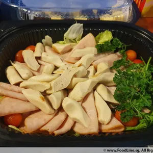 Honey Chicken Ham and Chipolata Sausages with Cranberry Sauce