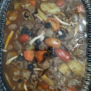 Classical Christmas Beef Stew with Winter Vegetables