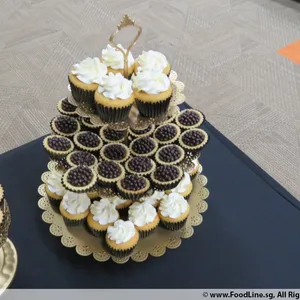 1x Deluxe Party Bundle @$239 (Mini Fruit Tarts: Mini Fruit Tarts - 36 pcs) (Mini Tarts - 36 pcs: Mini Passion Fruit Meringue Tart - 36 pcs) (Mini Special Flavor Tarts - 24 pcs: Mini Salted Caramel Chocolate Tart With Crispy Chocolate Pearls - 24 pcs) (Éclair or Puff - 36 pcs: Mini Cream Puff - 36 pcs) (Mini Cupcakes - 25 pcs: Vanilla - 25 pcs)