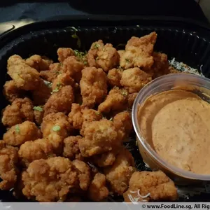 Garlic Parmesan Karaage <i>japanese fried chicken with harissa dip</i>