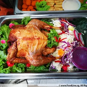 Roasted Whole Turkey With Special Home Made Dragon Fruit Sauce