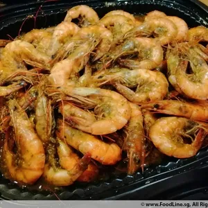 Stir Fry Honey Coriander Tiger Prawn 爆炒芫茜蜜汁虎虾