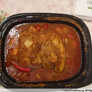 Steamed White Fish Fillet with Nonya Assam Sauce and Fried Ginger
