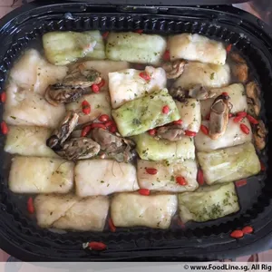 Braised Cabbage Roll with Dried Oyster and Fatt Choy Abalone Sauce