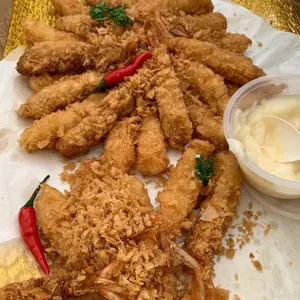 Golden Tempura Prawn, Mayo Dips