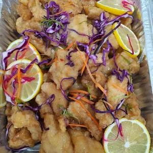 Breaded Fish Fillet In Lemon Dill