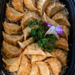 Mushroom Gyoza with Vinegar Dip