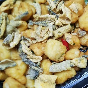 Golden Salted Egg Hoki Fish <i>topped with crispy fish skin</i>
