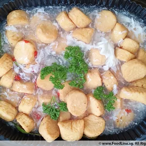 Egg Tofu with White Flower Sauce