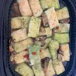Braised Cabbage Roll with Dried Oyster and Fatt Choy Abalone Sauce