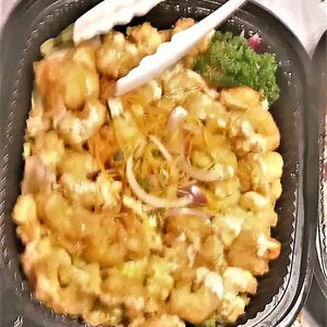 ⻛味⻥籽脆虾球<br>