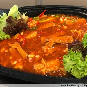 Egg Tofu with Chilli Crab Sauce – 福星高照