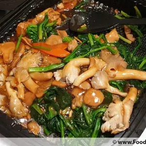 鲍鱼菇菠菜 Spinach w/ Abalone Mushroom