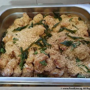 Wok Tossed Prawn Coated with Creamy Salted Egg