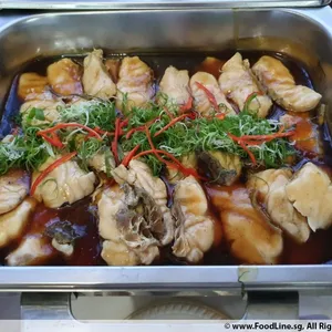 Steamed Fish Bass Fillet HK Style with Superior Sauce