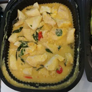 Baked Atlantic Cod with Oriental Salted Egg Sauce