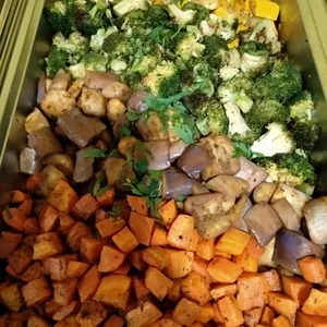Roasted Rainbow Vegetables (Vg) <i>with broccoli, eggplant, carrot and yellow zucchini </i>