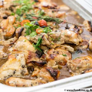Grilled Honey Dijon Oregano Chicken <i> coated with an extremely tantalising glaze </i>