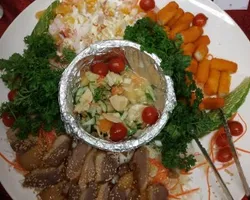 Deluxe Cold Dish Plat ter (*DF) <br><i>(Salad Prawn, Cheese Fish Finger (*DF) , Smoked Duck, Pacific Clam)</i> | Customer Photo | Spark and Flame Catering (The Flame Cafe N Spark Restaurant)