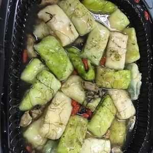 Braised Cabbage Roll with Dried Oyster and Fatt Choy Abalone Sauce