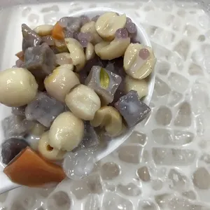 Chilled Coconut Sago with Japanese Yam and Purple Sweet Potato