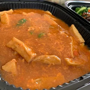 Egg Tofu with Chilli Crab Sauce – 福星高照