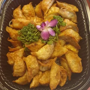 Mushroom Gyoza with Vinegar Dip