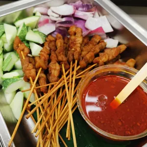 Barbecued Chicken Satay <i>with peanut sauce</i>
