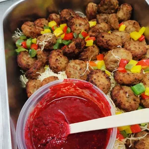 Duck Confit Meatballs <i>with fresh cranberry compote</i>