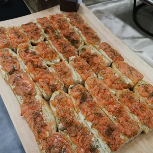 Freshly Baked Focaccia <i>with smoked salmon cream cheese</i> ( +$1 per Pax<i>, $1.07 w/GST</i> )