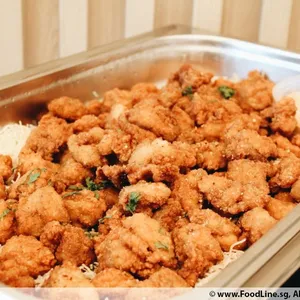 Garlic Parmesan Karaage <i>japanese fried chicken with harissa dip</i>