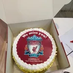 LIVERPOOL (*Price from $58.90 onward) (Size: 8 Inch (12-18 pax)) (Flavours: Vanilla) (Eggless: No) (Big Candles: 1) (Small Candles: 1)